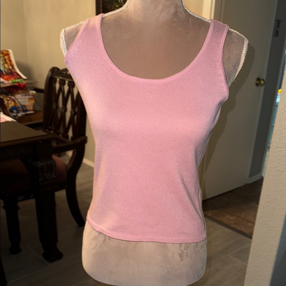 Lauren Ralph Lauren Pink Fitted Sleeveless Tank Top